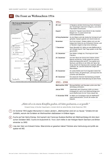 Seite aus dem Unterrichtsmaterial: M1 · Karte und Zeittafel