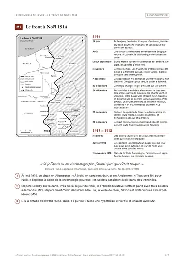 Page du dossier pédagogique : M1 · Carte et chronologie
